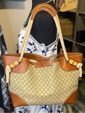 Gucci Brown and Cream Tote Bag